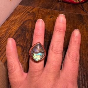 Elegant Abalone Shell Ring